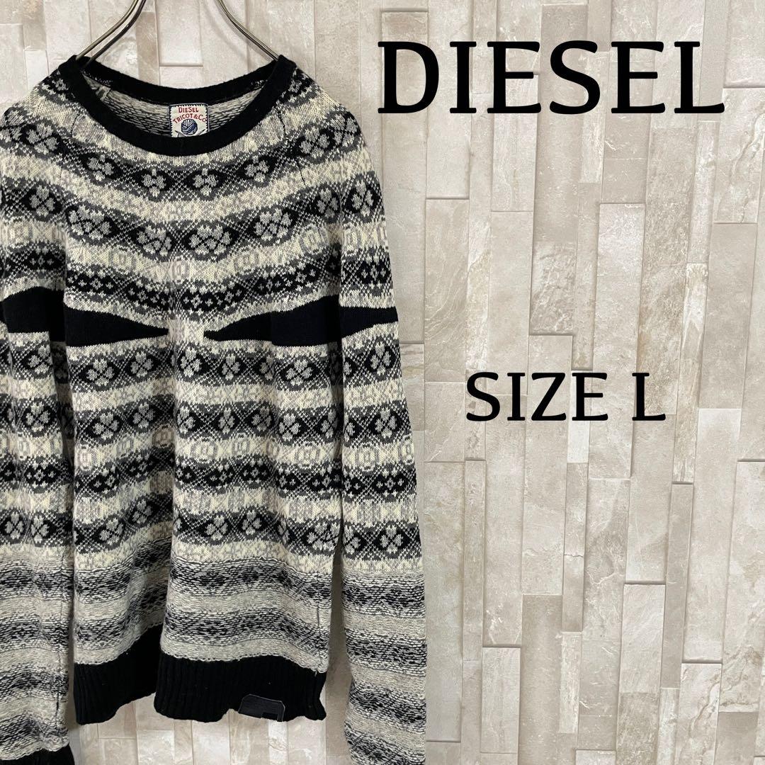 【美品】DIESEL TRICOT & Co. ニット セーター 幾何学模様