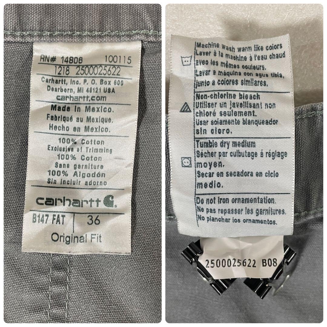 古着 carhartt ハーフパンツ サイズ36 グレー