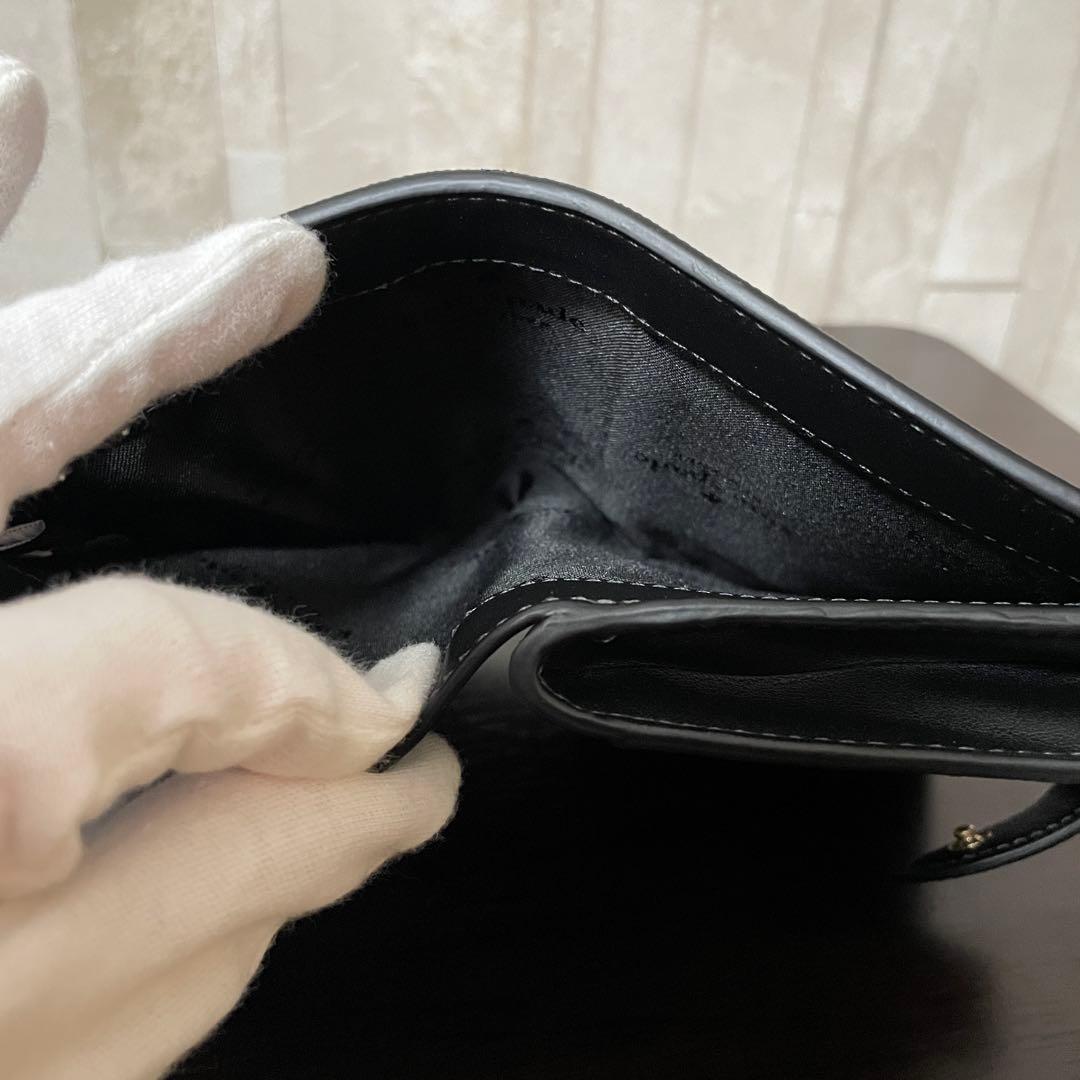 最終値下げ！訳あり新品 kate spade 二つ折り財布 ブラック