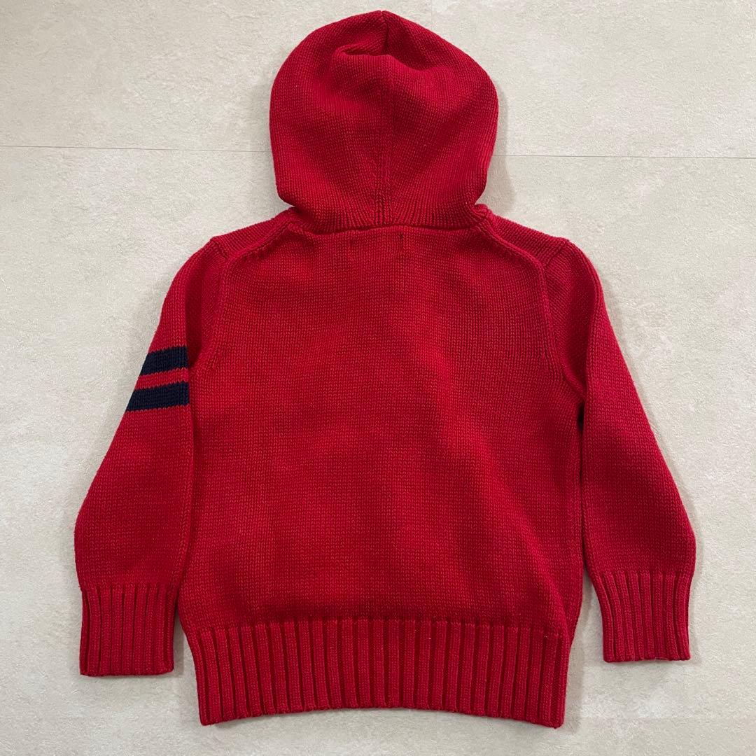 【美品】 90s POLO RALPH LAUREN フード付きニットセーター