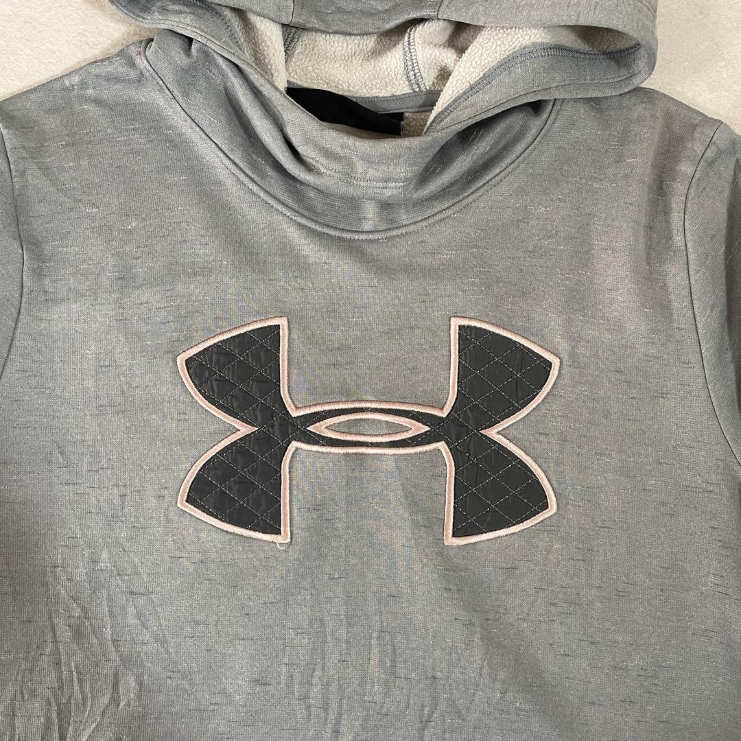 古着 UNDER ARMOUR GOLDGEAR プルオーバーフーディ グレー