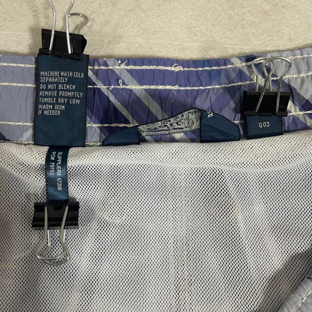 【美品】POLO RALPH LAUREN スイムショーツ 青チェック柄 S
