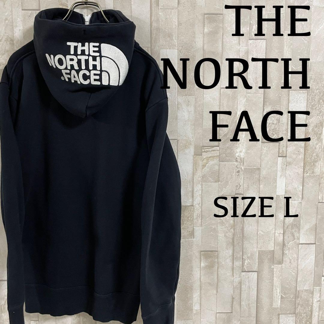 【美品】THE NORTH FACE ジップアップパーカー ビックロゴ L