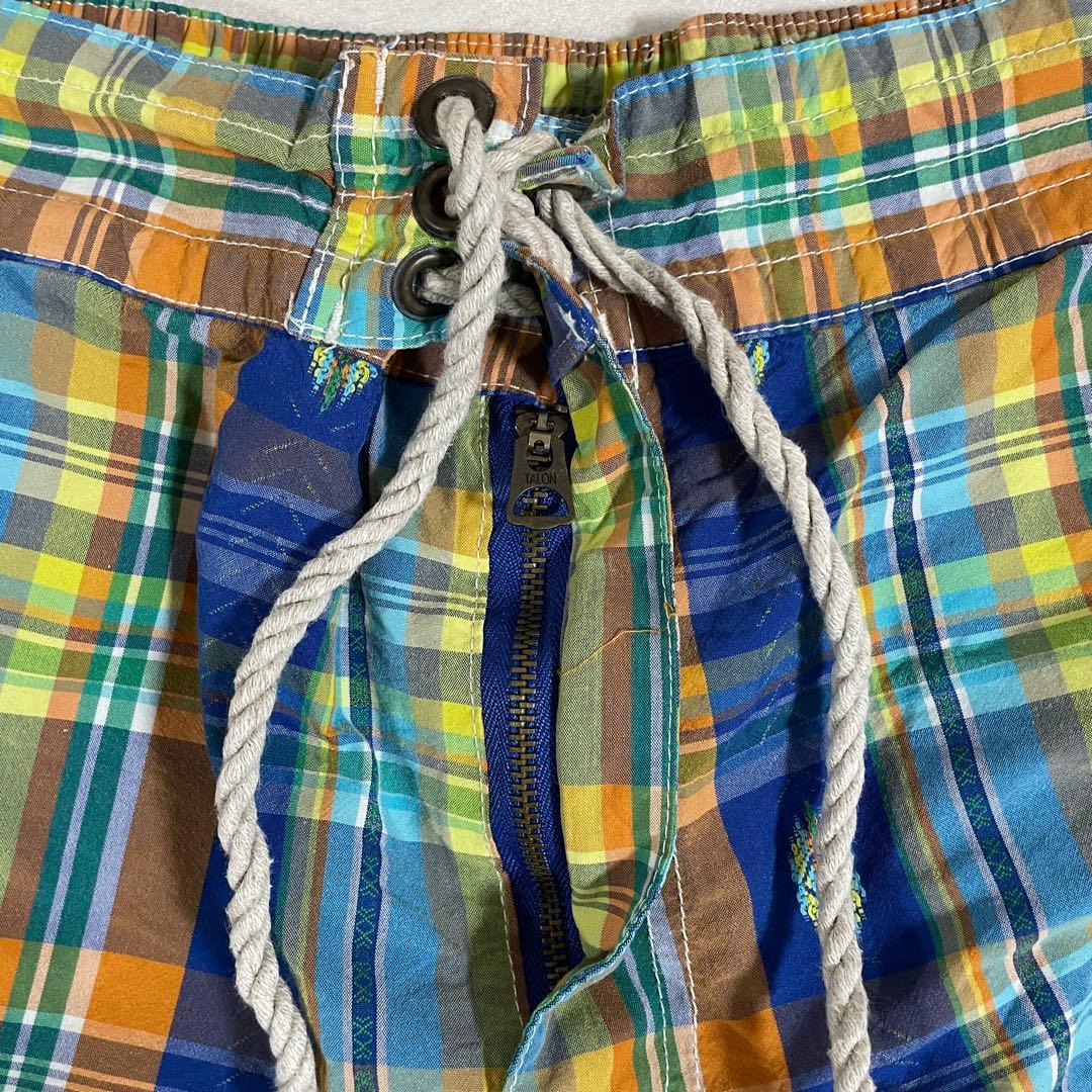 【美品】POLO RALPH LAUREN スイムショーツ XXL チェック柄