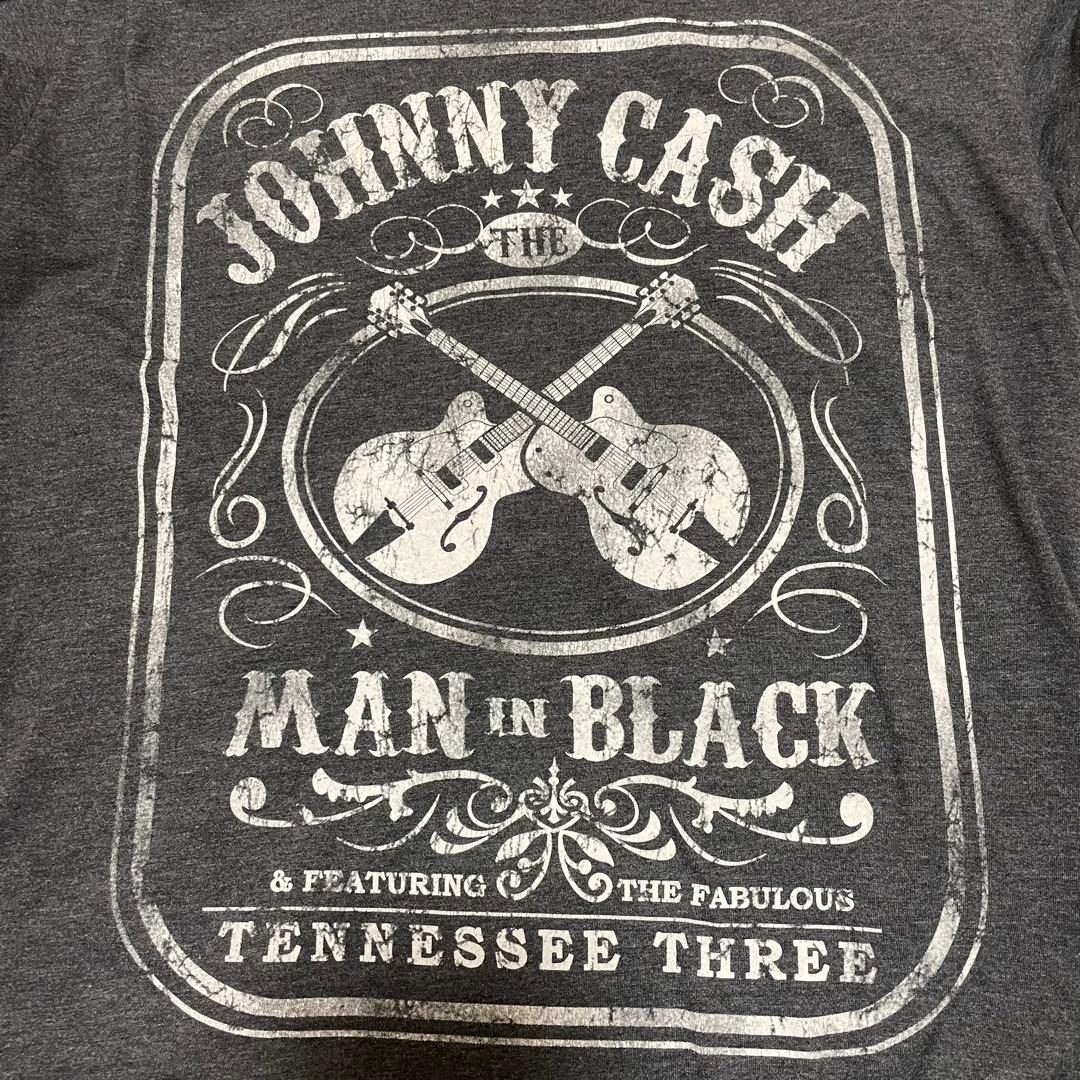 【美品】JOHNNYCASH 半袖Tシャツ Lサイズ グレー バンドTシャツ