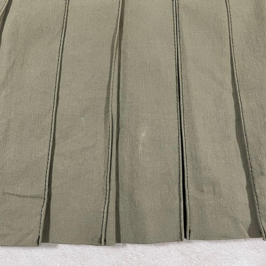 古着 BURBERRY LONDON ブルーレーベル プリーツスカート カーキ