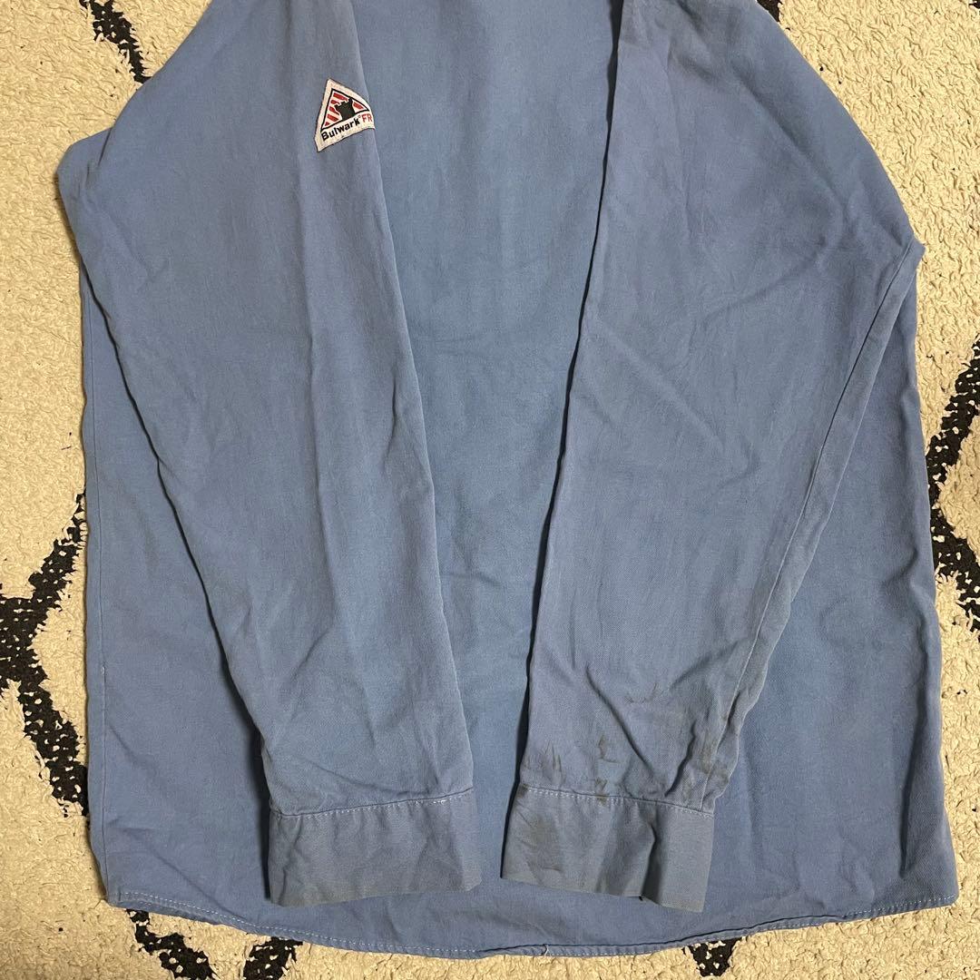Bulwark 長袖ワークシャツ Lサイズ ブルー