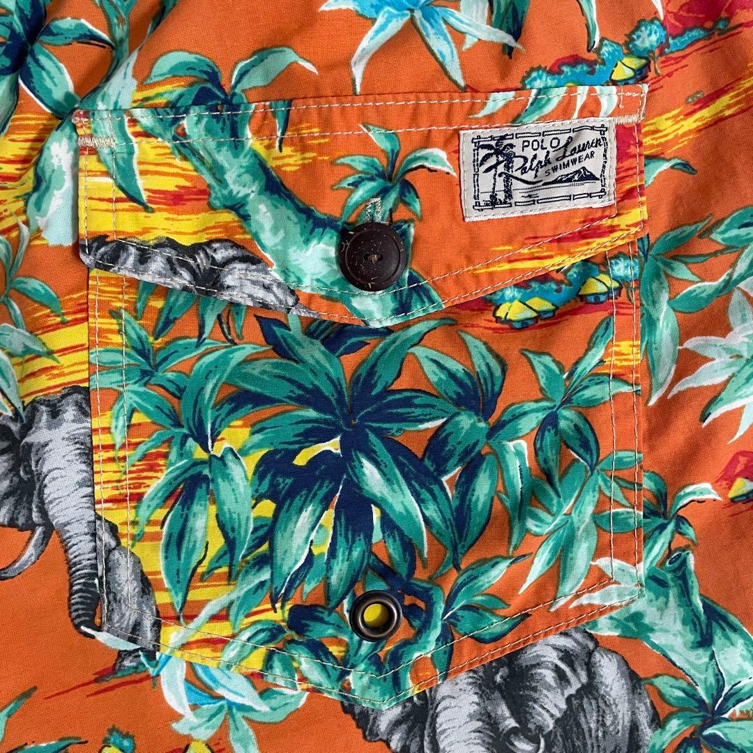古着POLO RALPH LAUREN スイムショーツ サイズ S 総柄