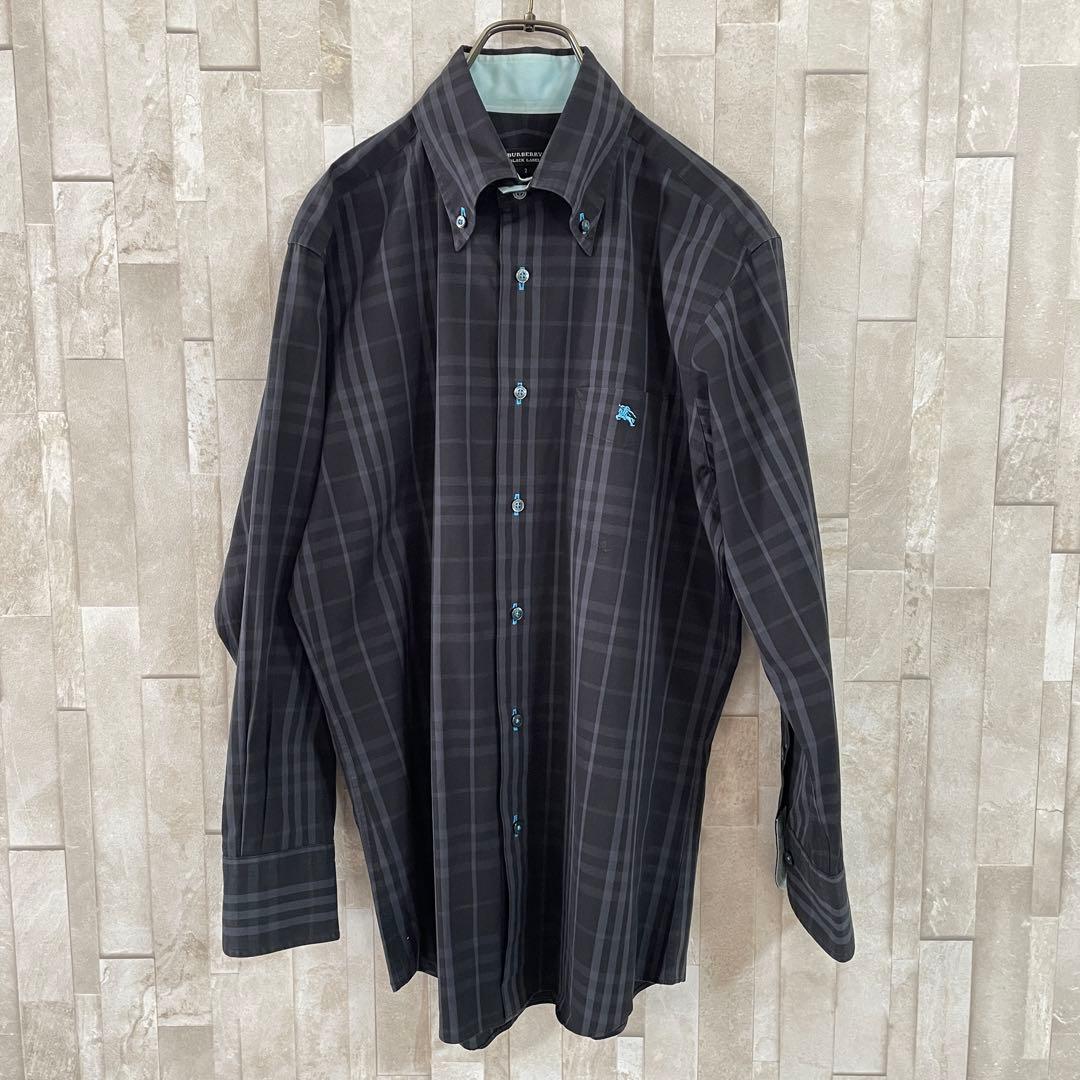 古着 BURBERRY BLACK LABEL長袖シャツ バーバリーチェック