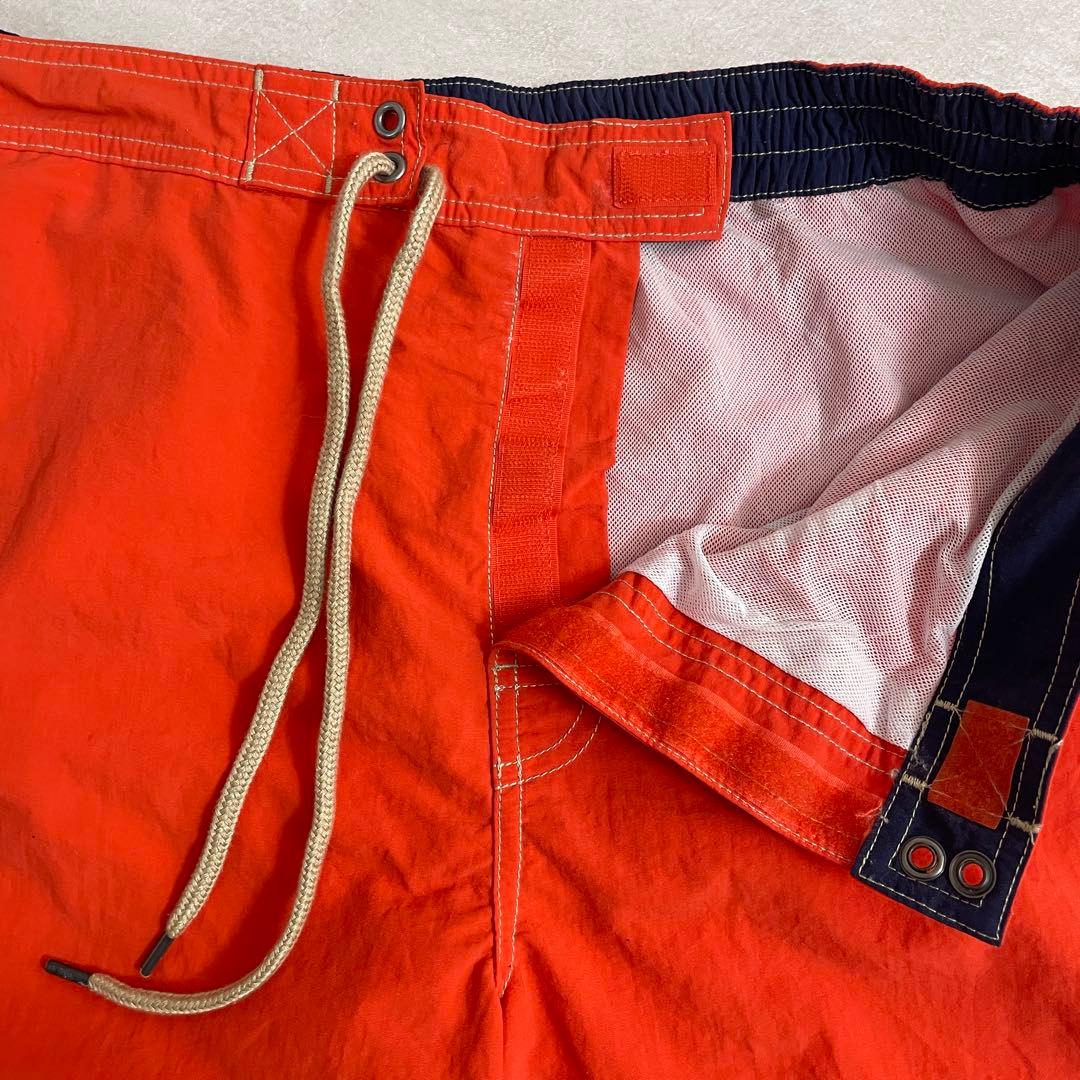 90s POLO RALPH LAUREN オレンジ スイムショーツ Mサイズ