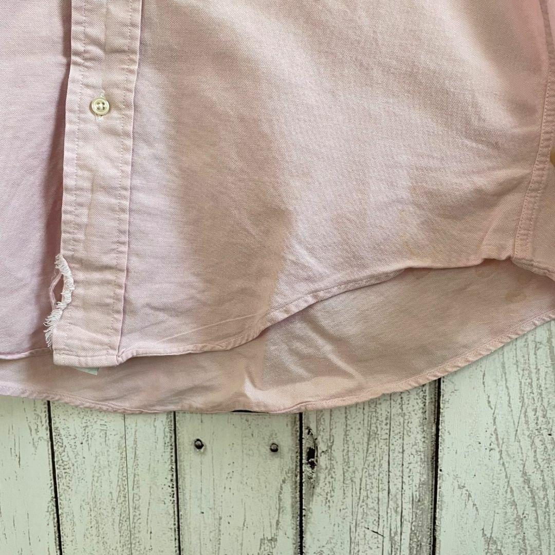 80s ラルフローレン 半袖 シャツ ボーイズ20サイズ ピンク