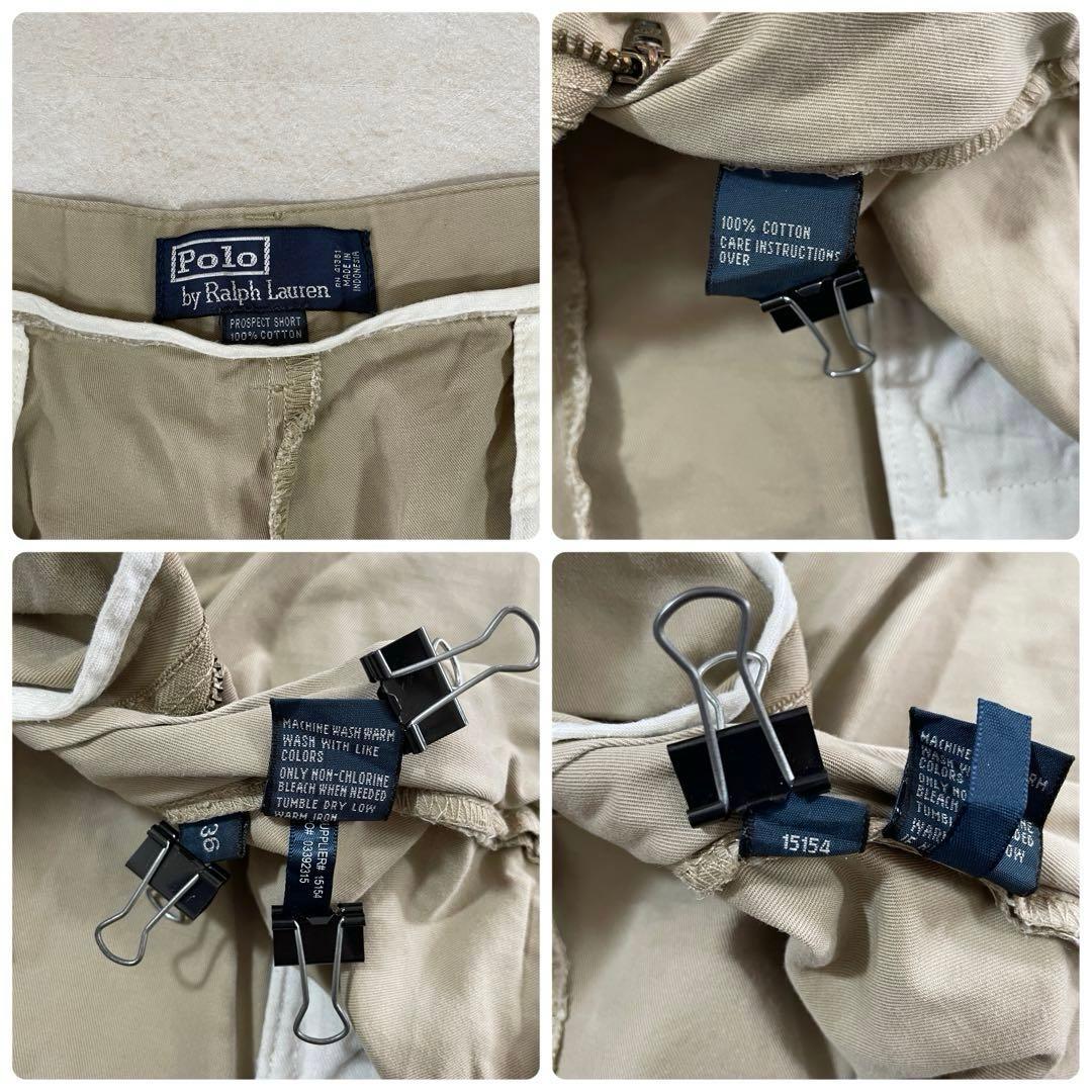 90s POLO RALPH LAUREN ハーフパンツ サイズ36 ベージュ