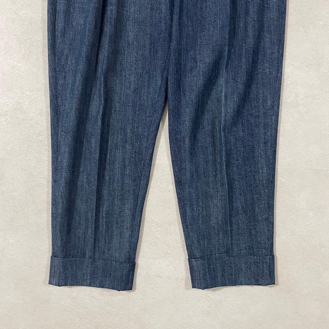 【希少美品】ODEEH テーパードパンツ デニ厶 サイズ36 ネイビー