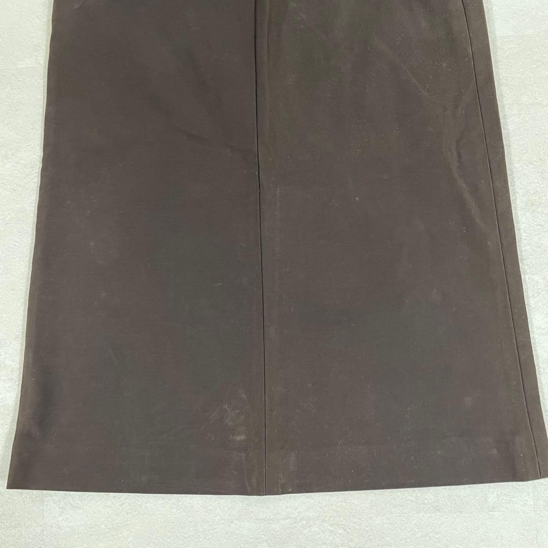 古着 FENDI 膝丈タイトスカート イタリア製 パッチ サイズ40 ブラウン