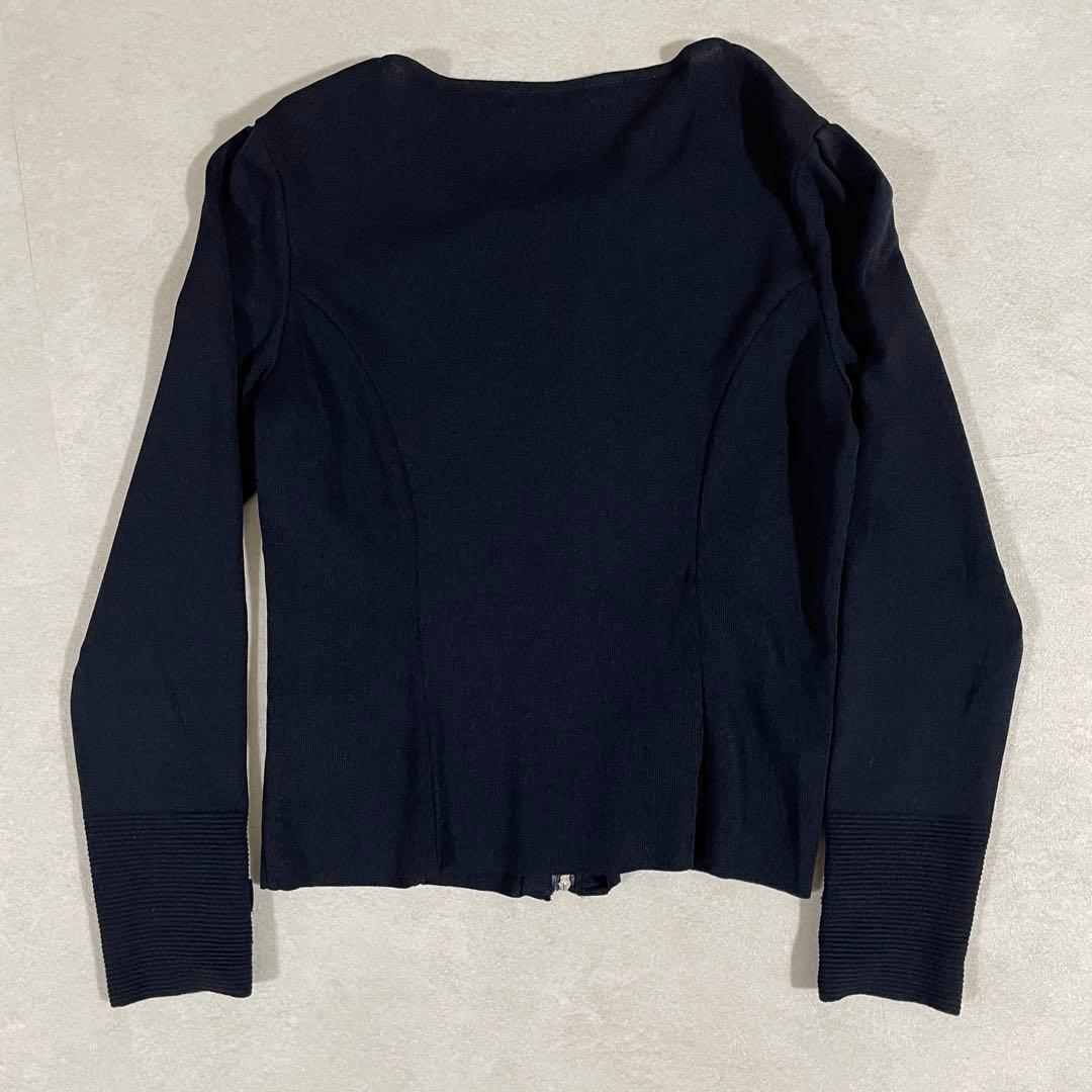 古着 René ニット 長袖カーディガン サイズ36 ネイビー