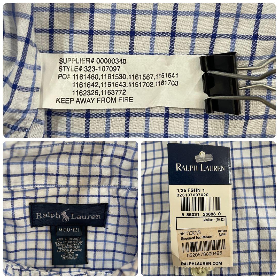 【新品未使用タグ付】90s RALPH LAUREN ポニー刺繍 チェック柄