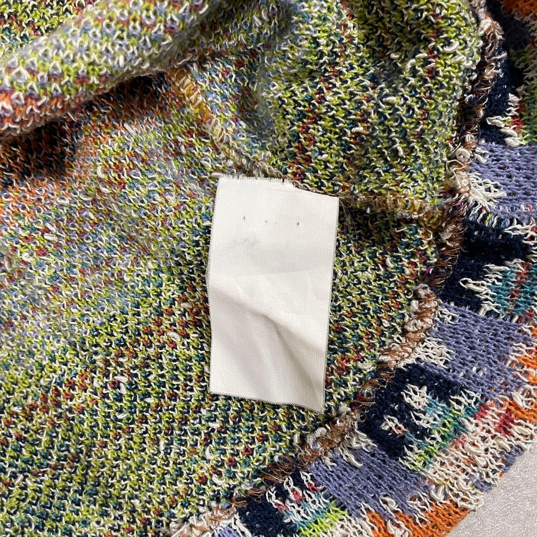 【美品】MISSONI ニット 長袖セーター イタリア製 サイズ61 総柄
