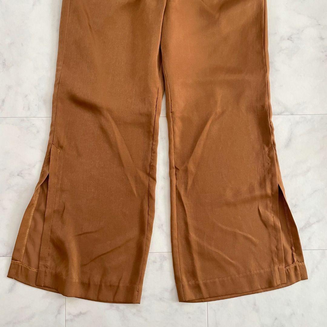 【新品未使用】ビームス レディース ロングパンツ Sサイズ ブラウン 無地