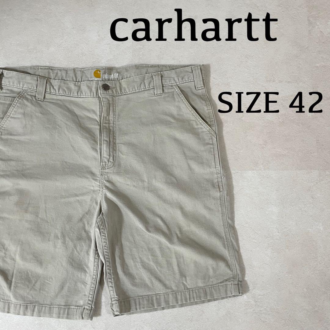 古着 carhartt ハーフパンツ サイズ42 ベージュ
