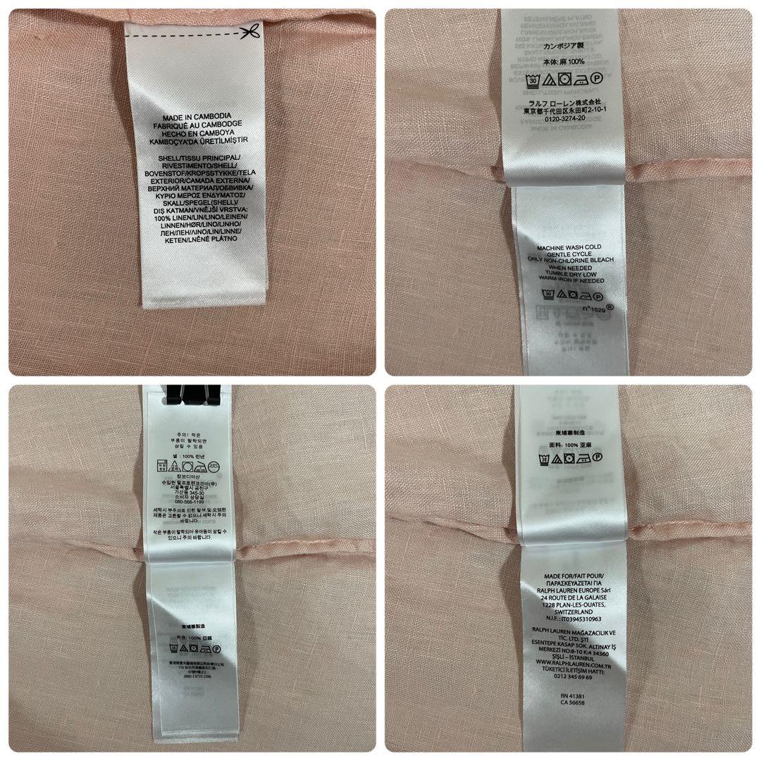 古着 RALPH LAUREN 長袖シャツ サイズLG 170/96A ピンク