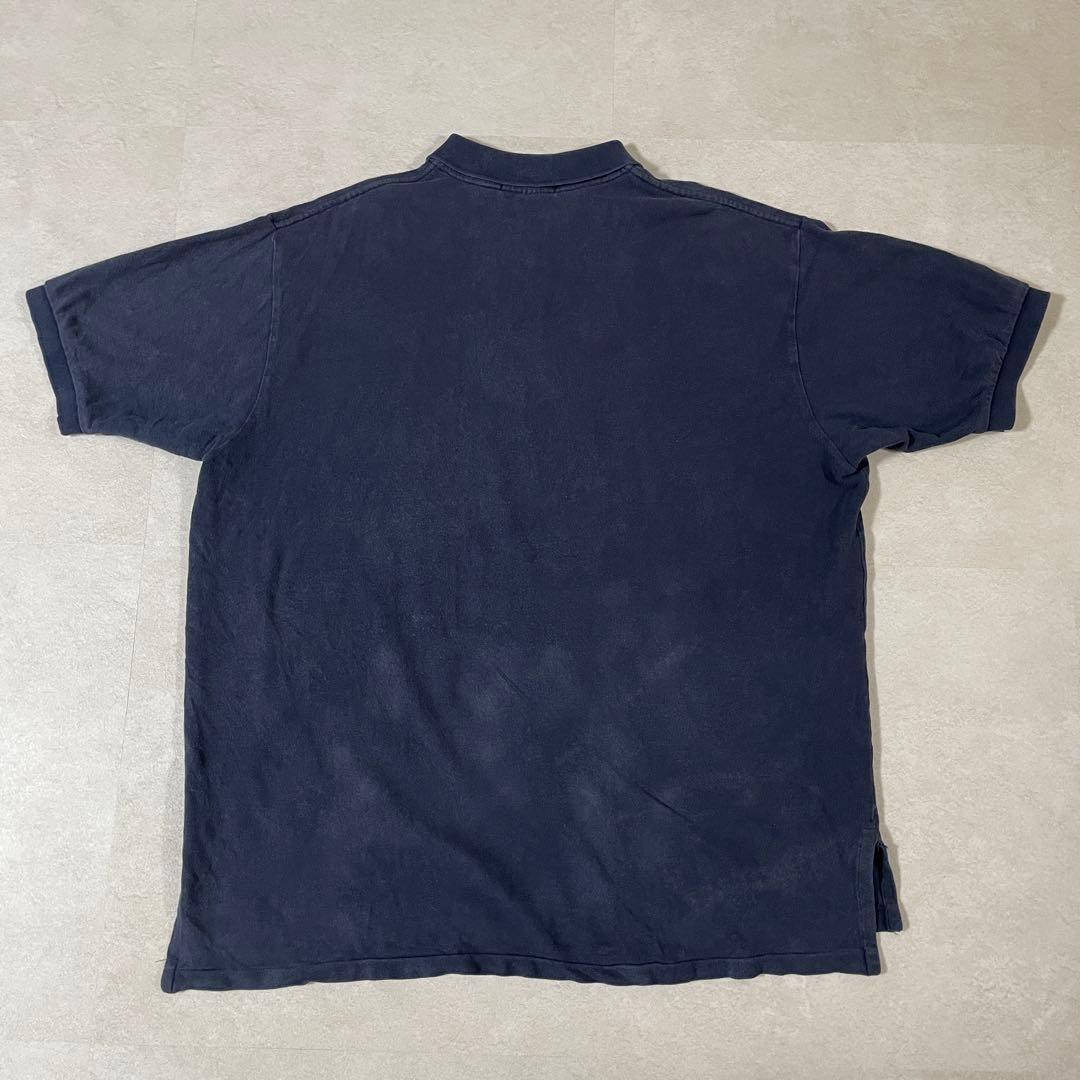 90s POLO RALPH LAUREN 半袖ポロシャツ 2XL ネイビー