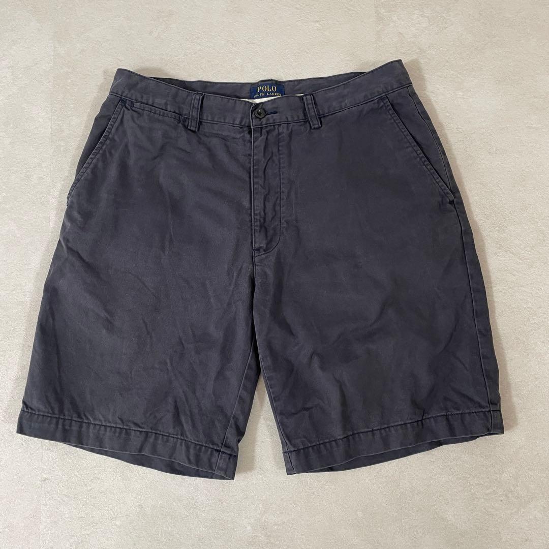 古着POLO RALPH LAUREN ハーフパンツ サイズ32 ネイビー