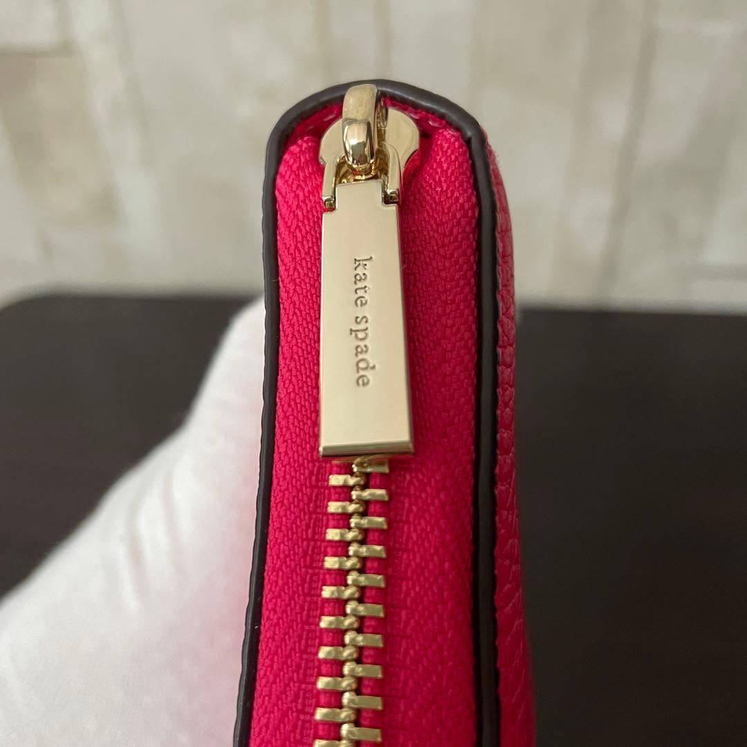 訳あり新品 kate spade 長財布 ピンク