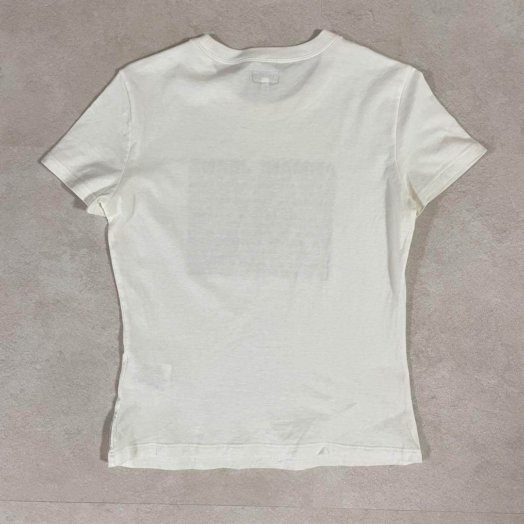 古着ARMANI JEANS 半袖Tシャツ ロゴプリント 40 ホワイト