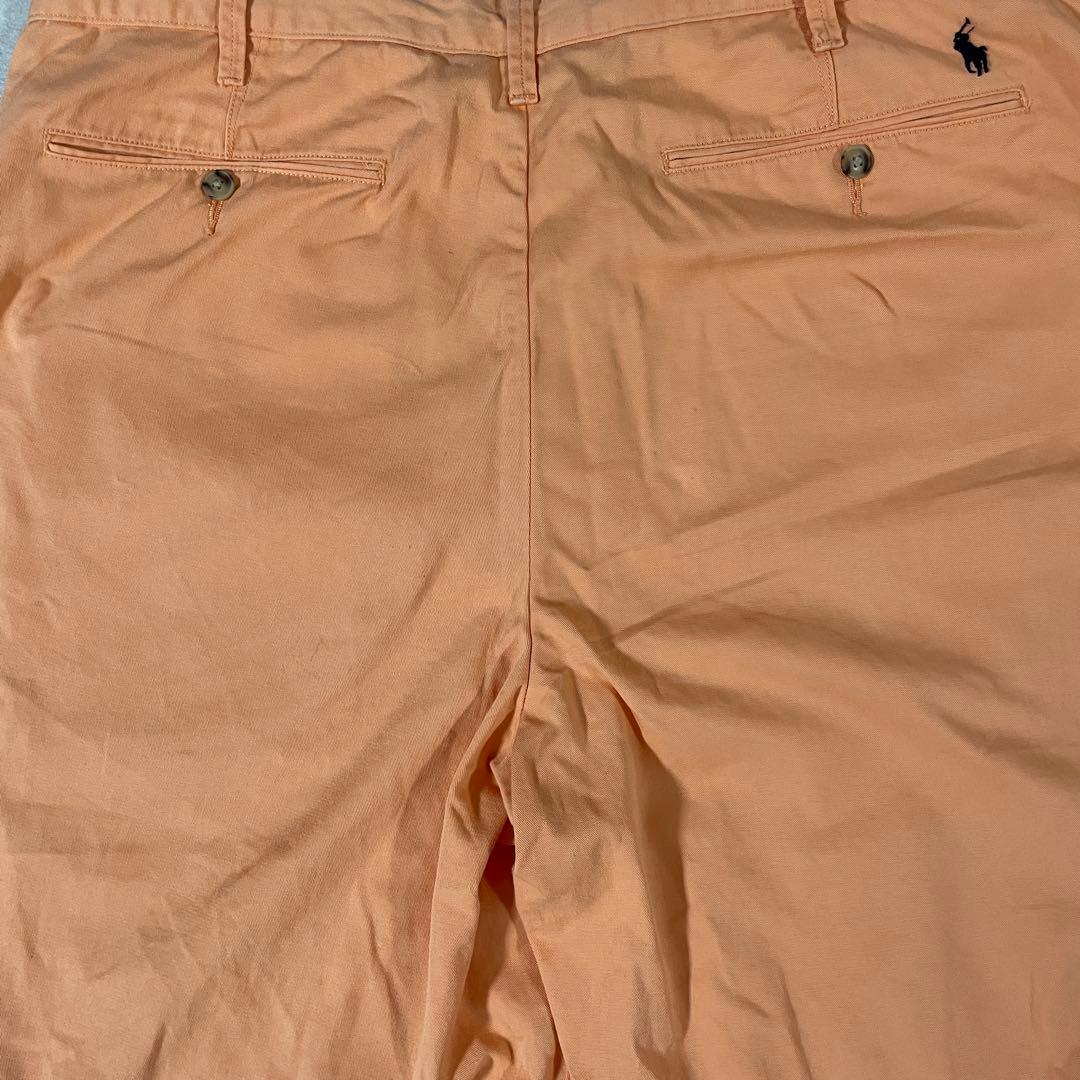 古着POLO RALPH LAUREN ハーフパンツ サイズ40 オレンジ