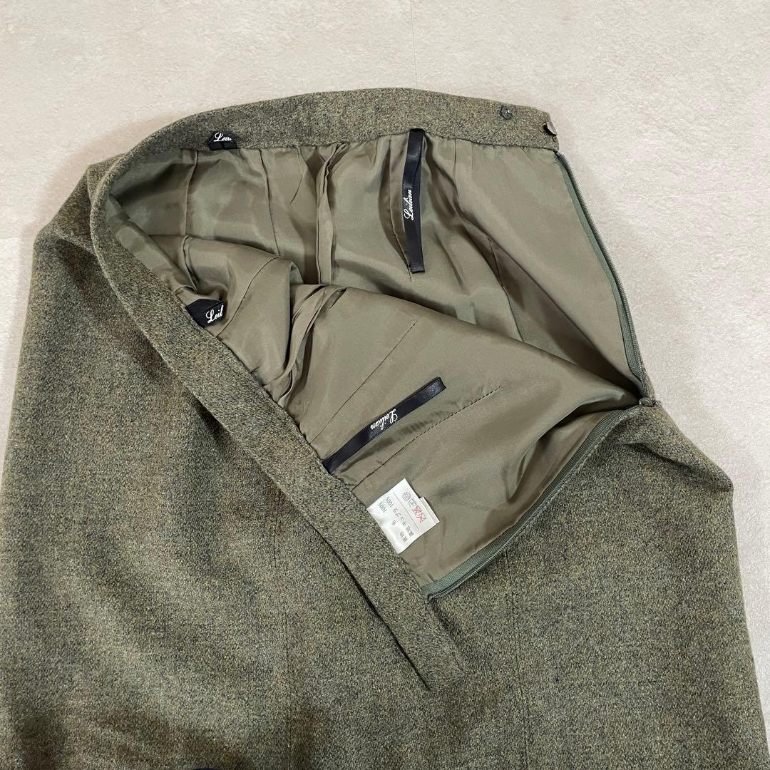 【美品】Leilian セットアップ SIZE 9 (M相当) カーキ