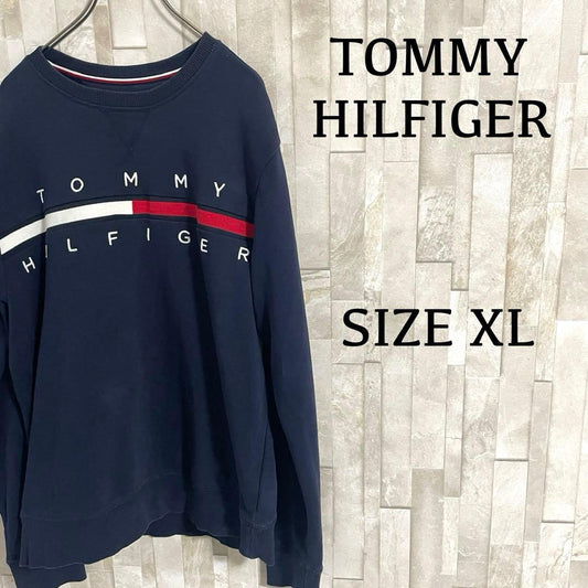 【美品】TOMMY HILFIGERデカロゴ TINOフレンチテリースウェット