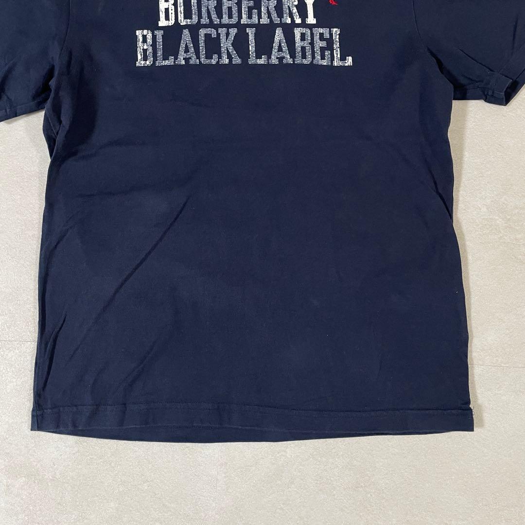 【美品】BURBERRY BLACK LABEL 半袖Tシャツ 2 ネイビー