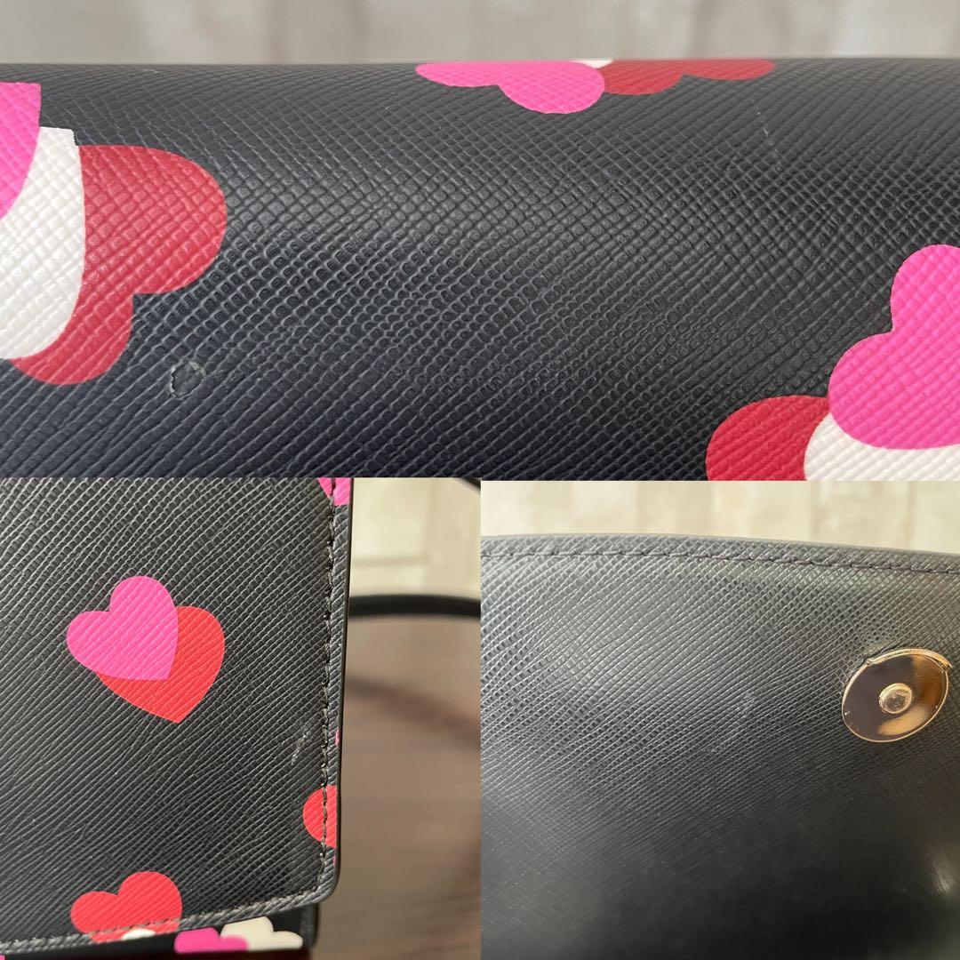 訳あり新品 kate spade ショルダーバッグ ハート総柄