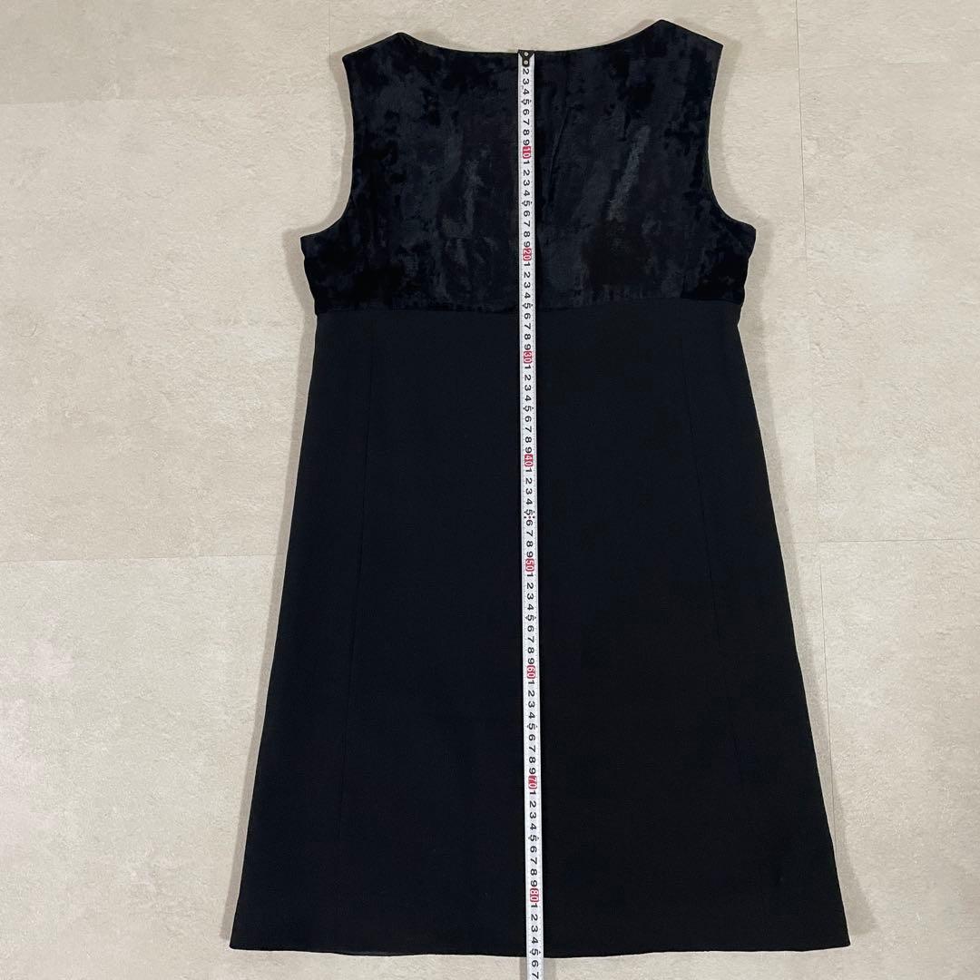 【美品】BALENCIAGA ノースリーブワンピース 日本製 40 ブラック