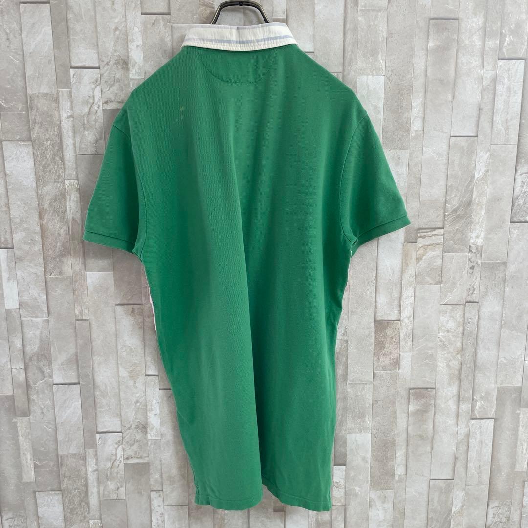 90s POLO RALPH LAUREN ポロシャツ L グリーン/ピンク