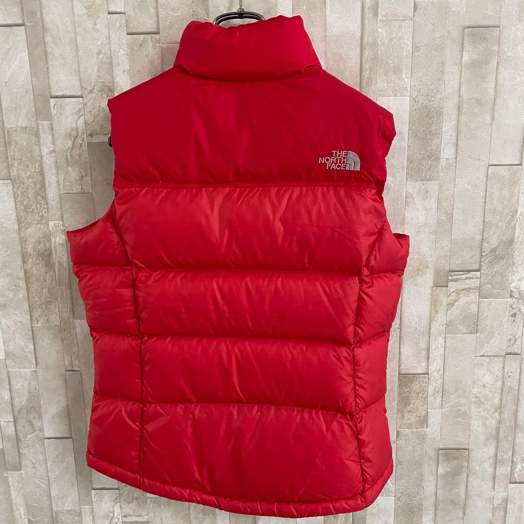 古着 THE NORTH FACE 700ヌプシ ダウンベスト85(M) 赤色