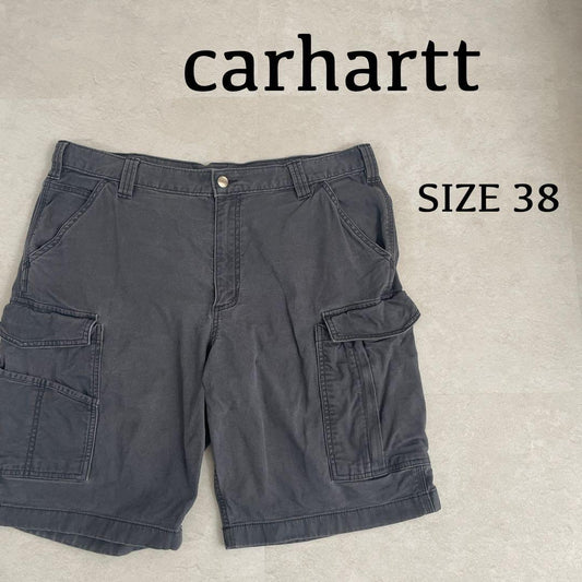 【美品】古着 carhartt ハーフパンツ カーゴパンツ サイズ38 グレー