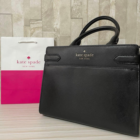 訳あり新品 kate spade ハンドバッグ ステイシー 黒