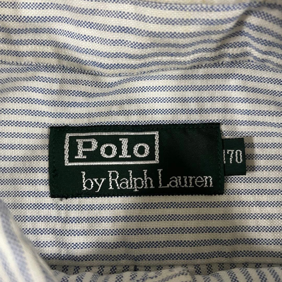 90s POLO RALPH LAUREN 半袖シャツ ポニー刺繍 ストライプ