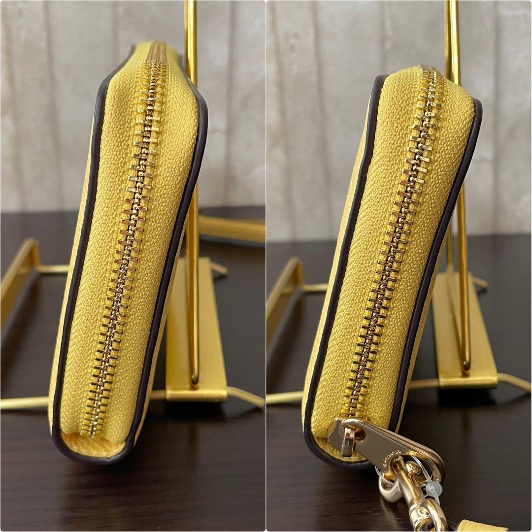 訳あり新品 COACH 長財布 イエロー