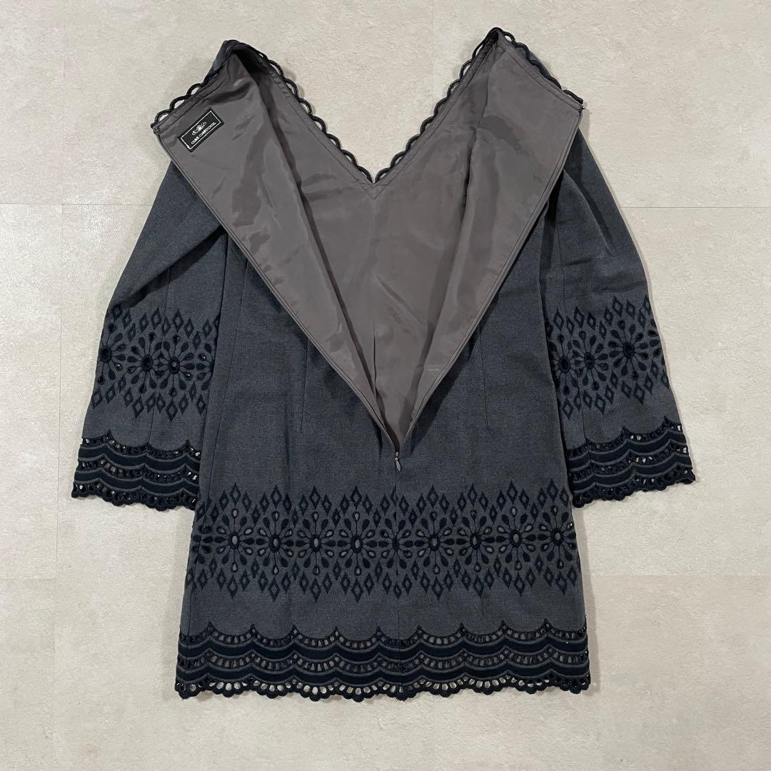 【美品】GRACE CONTINENTAL 長袖ワンピース 日本製 サイズ36