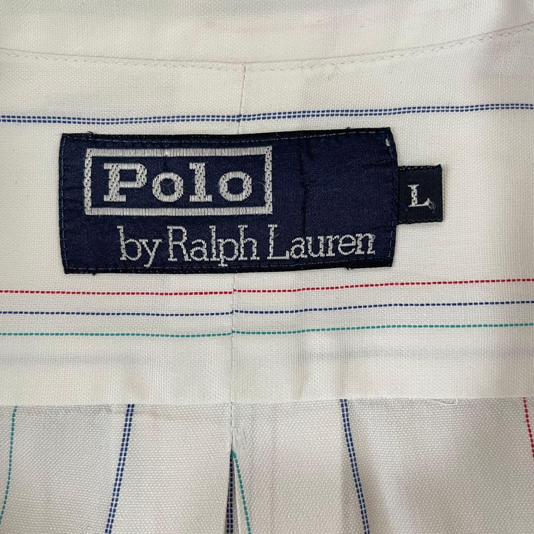 【美品】 POLO RALPH LAUREN 長袖シャツ ストライプ サイズL