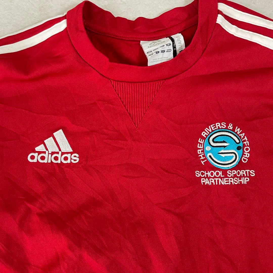 【美品】adidas カレッジ ウォームアップウェア S レッド