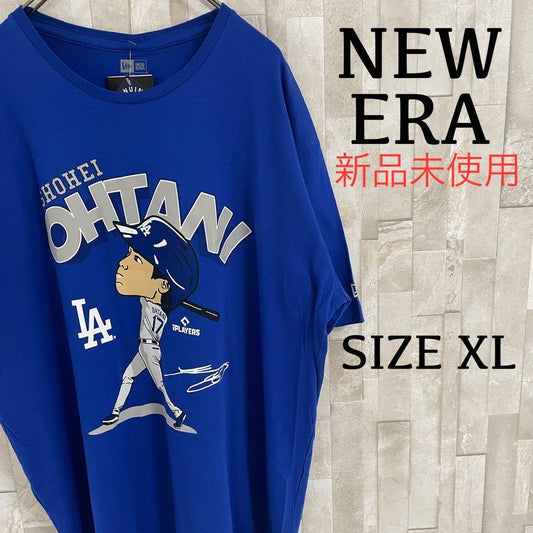 【新品未使用タグ付】NEW ERA 大谷翔平 バッター Tシャツ XL ブルー
