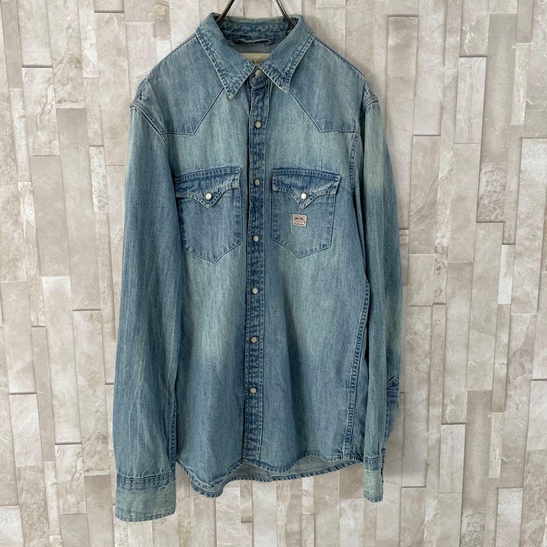 古着 POLO RALPH LAUREN 長袖シャツ デニムシャツ S