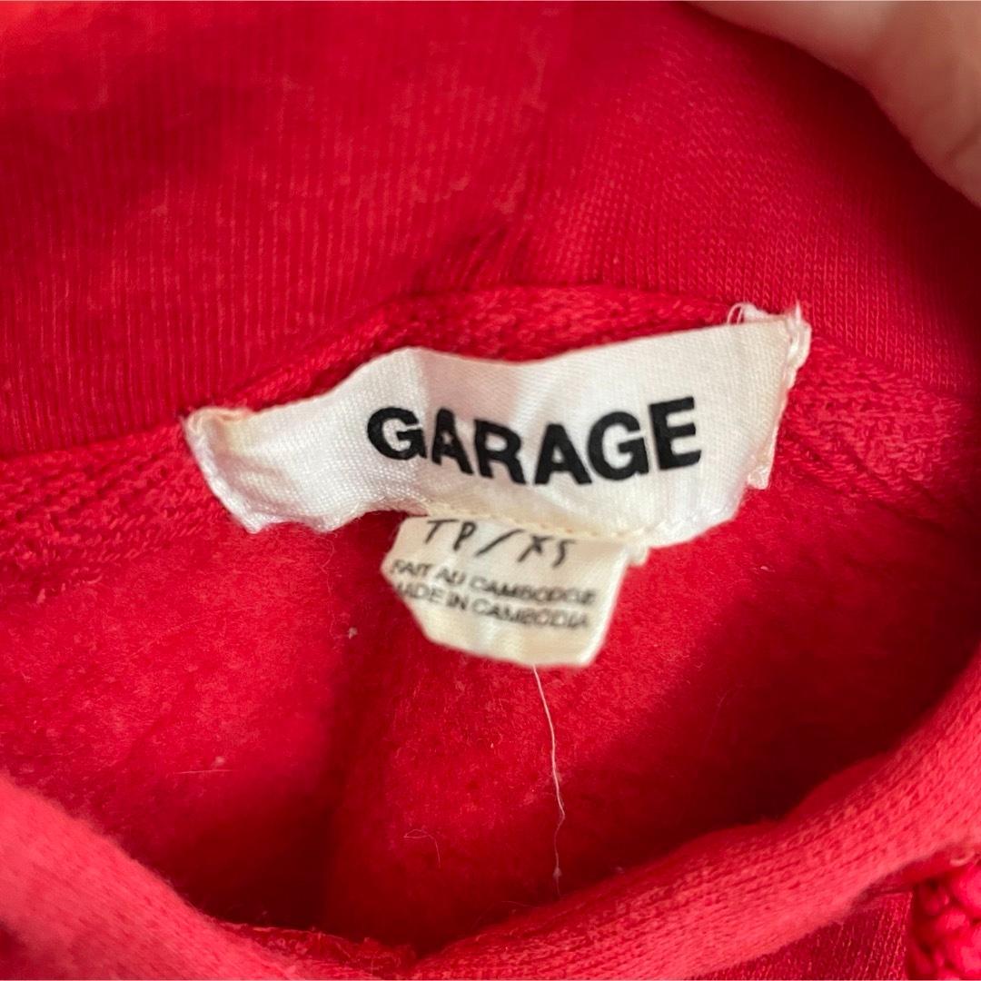【美品】USA古着GARAGE ガレージ メンズ 長袖パーカー XS レッド