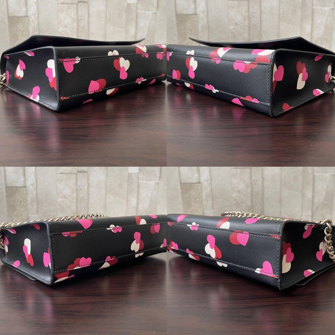 訳あり新品 kate spade ショルダーバッグ ハート総柄