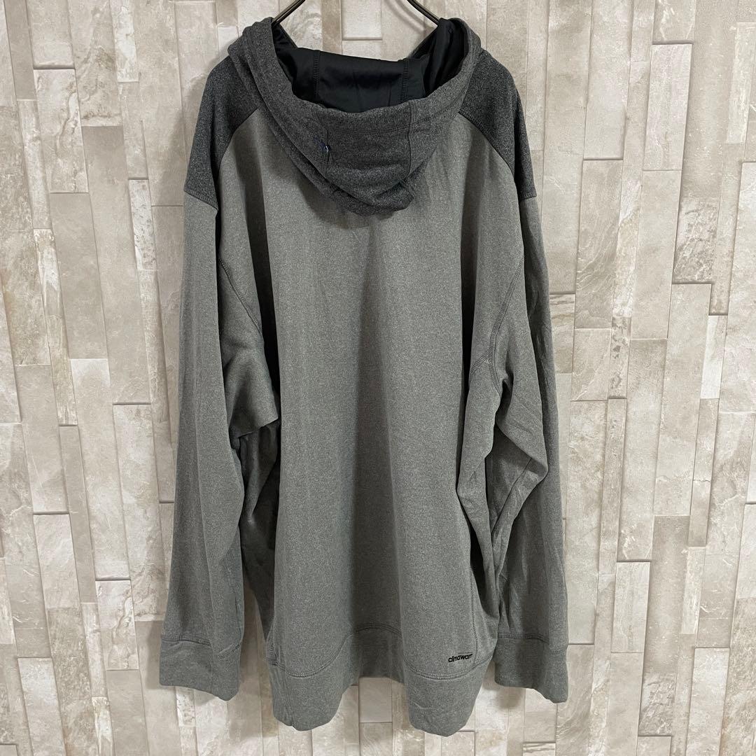 古着 adidas クライマウォーム プルオーバーパーカー ブラック2XL