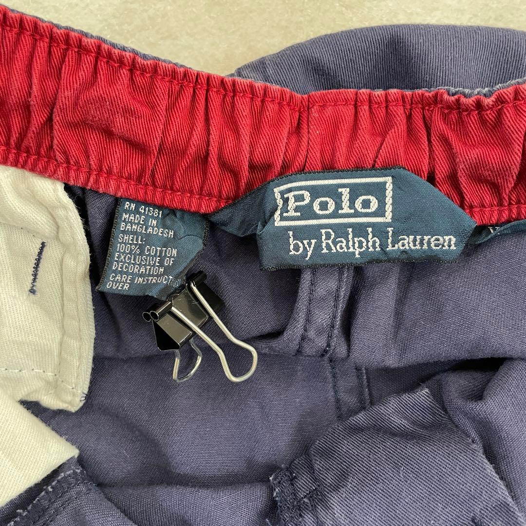 【美品】90s POLO RALPH LAUREN ハーフパンツ XL 紺色