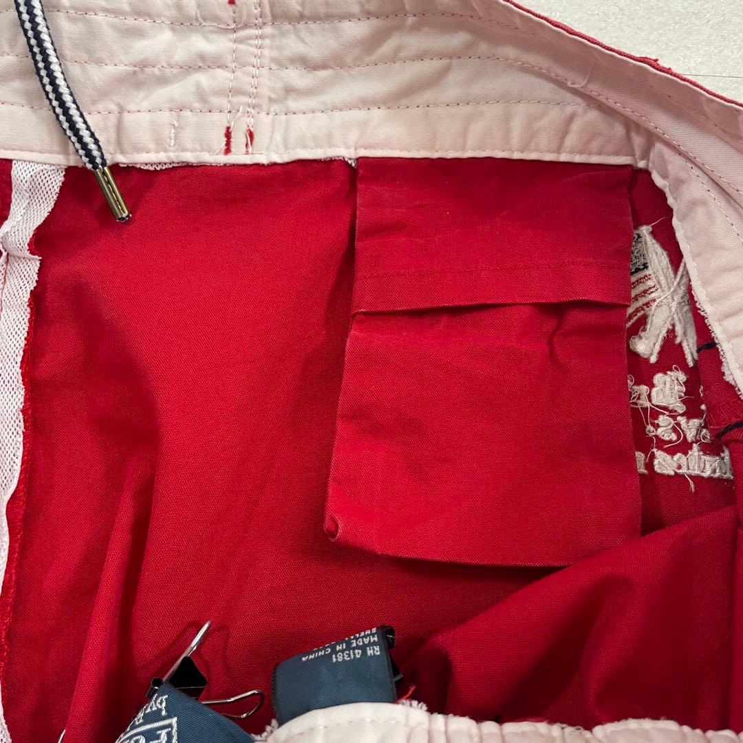 90s POLO RALPH LAUREN レッド ハーフパンツ Lサイズ